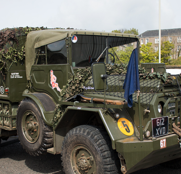 Evento de vehículos militares en el Museo del Transporte de Dundee